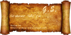 Grabner Sára névjegykártya